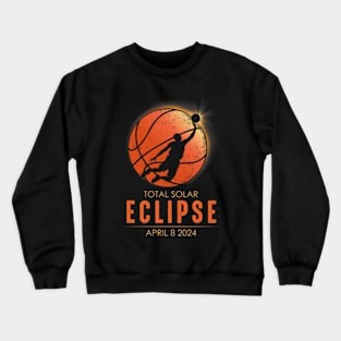 Basketball Total Solar Eclipse 2024 Crewneck Sweatshirt